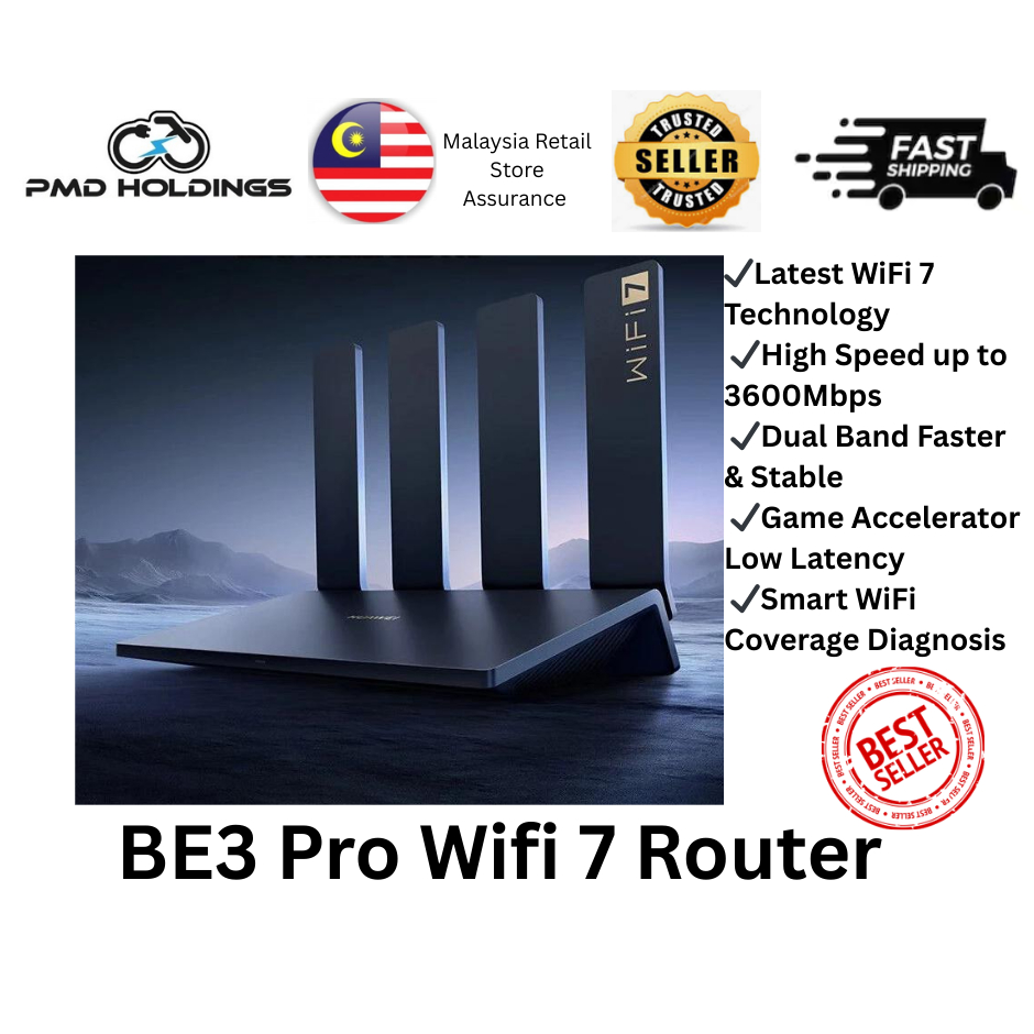 Huawei BE3 Pro WiFi 7 Router 3600Mbps Dual Band Mess Gaming Wireless ...