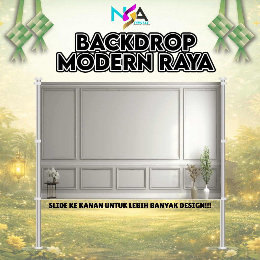 Backdrop Modern Raya | Background Photobooth Modern | Banner Photo ...