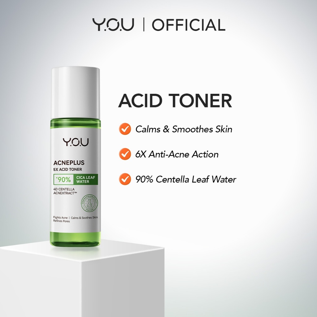 YOU AcnePlus 5X Acid Toner 80ml Spot Care Pro Serum Bundle AHA BHA PHA ...