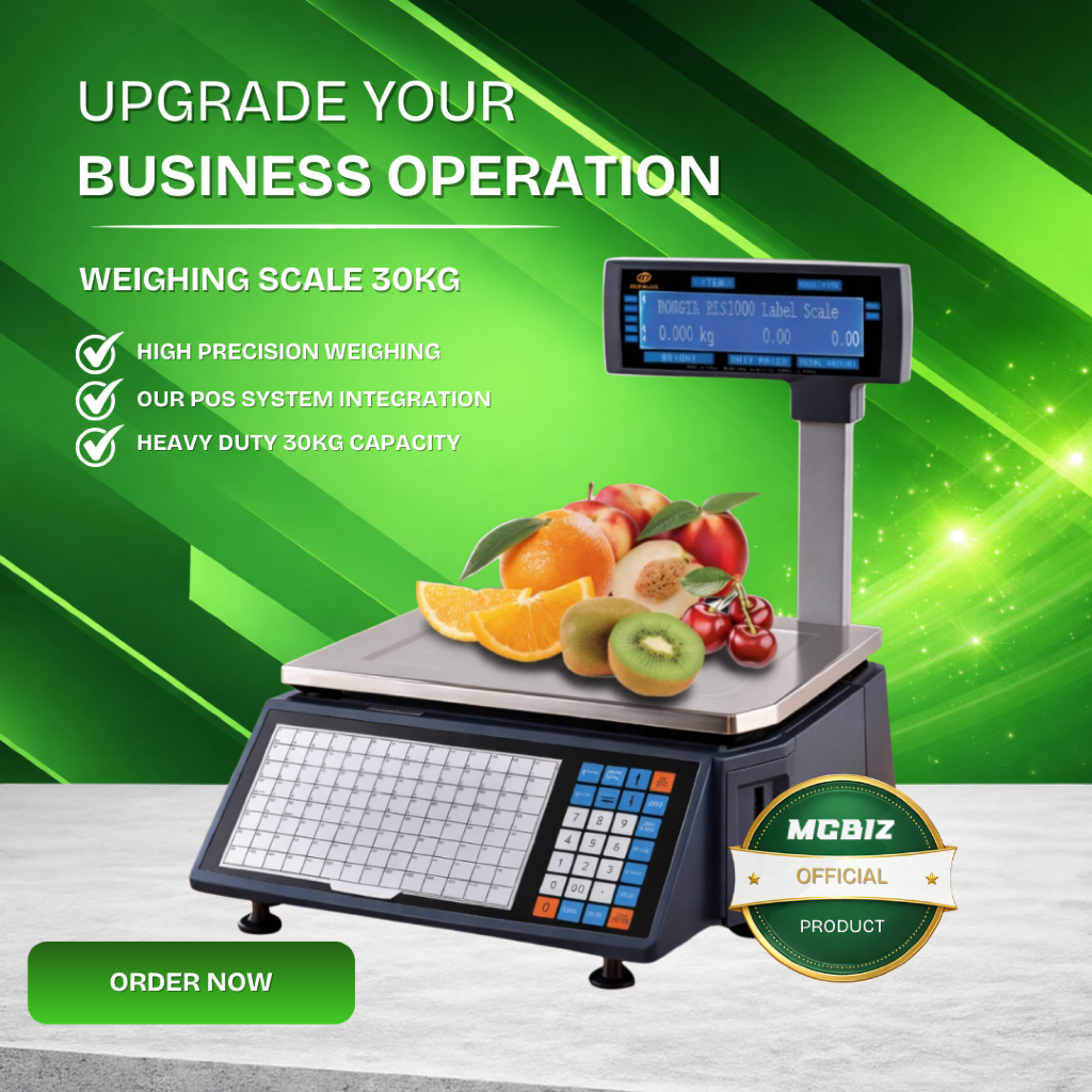 Weight Scale Label Weighing Scale 30kg For POS System RLS 1100 Timbang ...