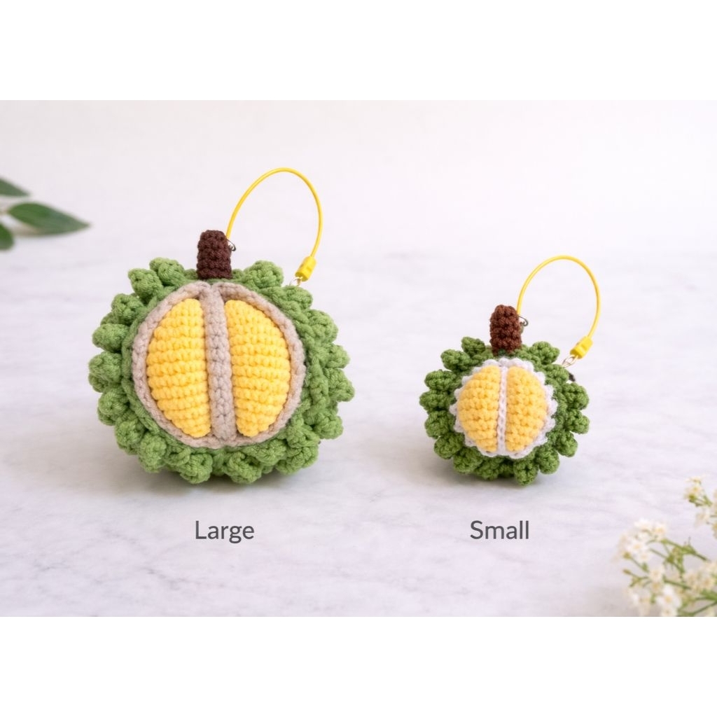 Big and Small durian with removable seeds Keychain Toy display | Shopee ...