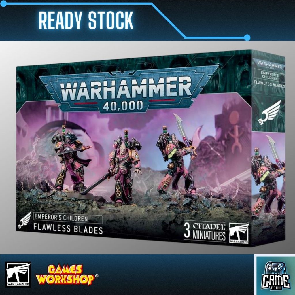 Warhammer 40.000 – Emperor‘s Children: Flawless Blades – 3 Kunststoff-Miniaturen, Nahkampf-Elite