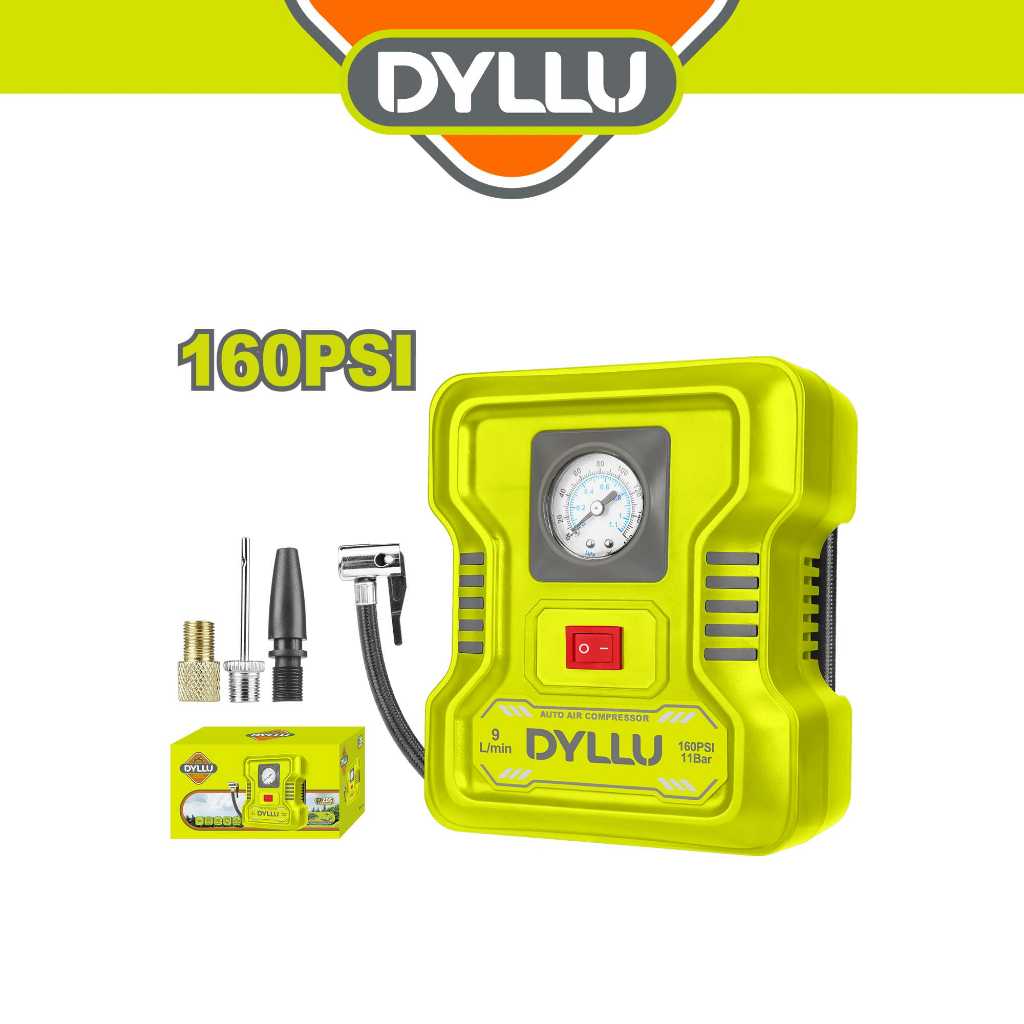 DYLLU Auto Air Compressor 9L/min (160PSI) DTAAC501 | Shopee Malaysia