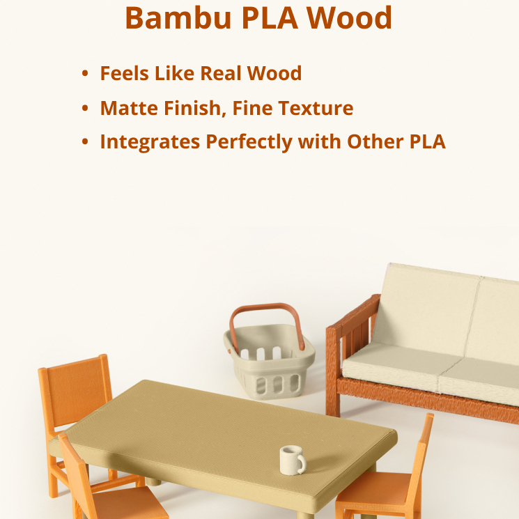 Bambu Lab Filaments PLA Wood 1KG 1.75mm | Shopee Malaysia