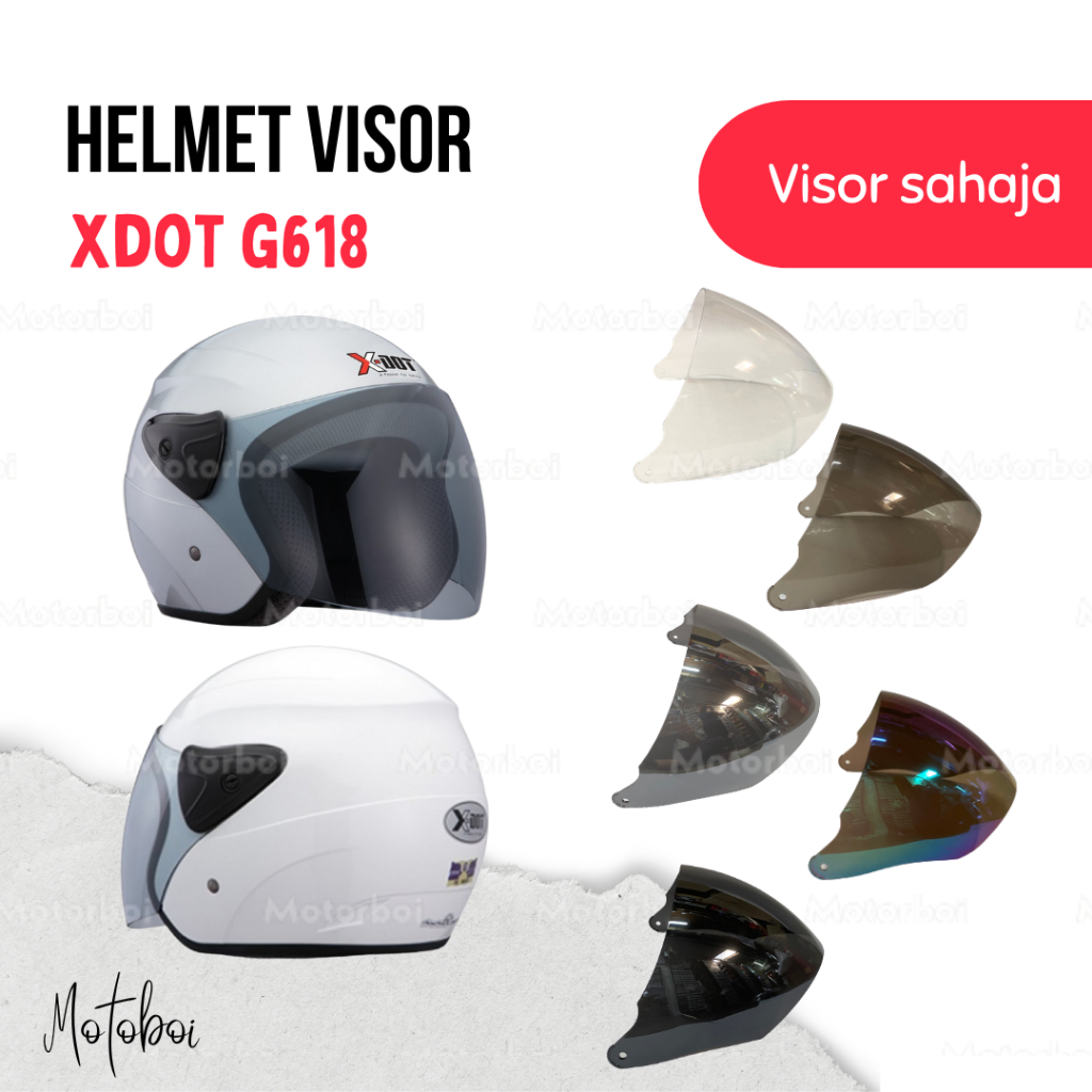XDOT G618 Helmet Visor Small Hole X Dot G 618 G618N Original Clear ...