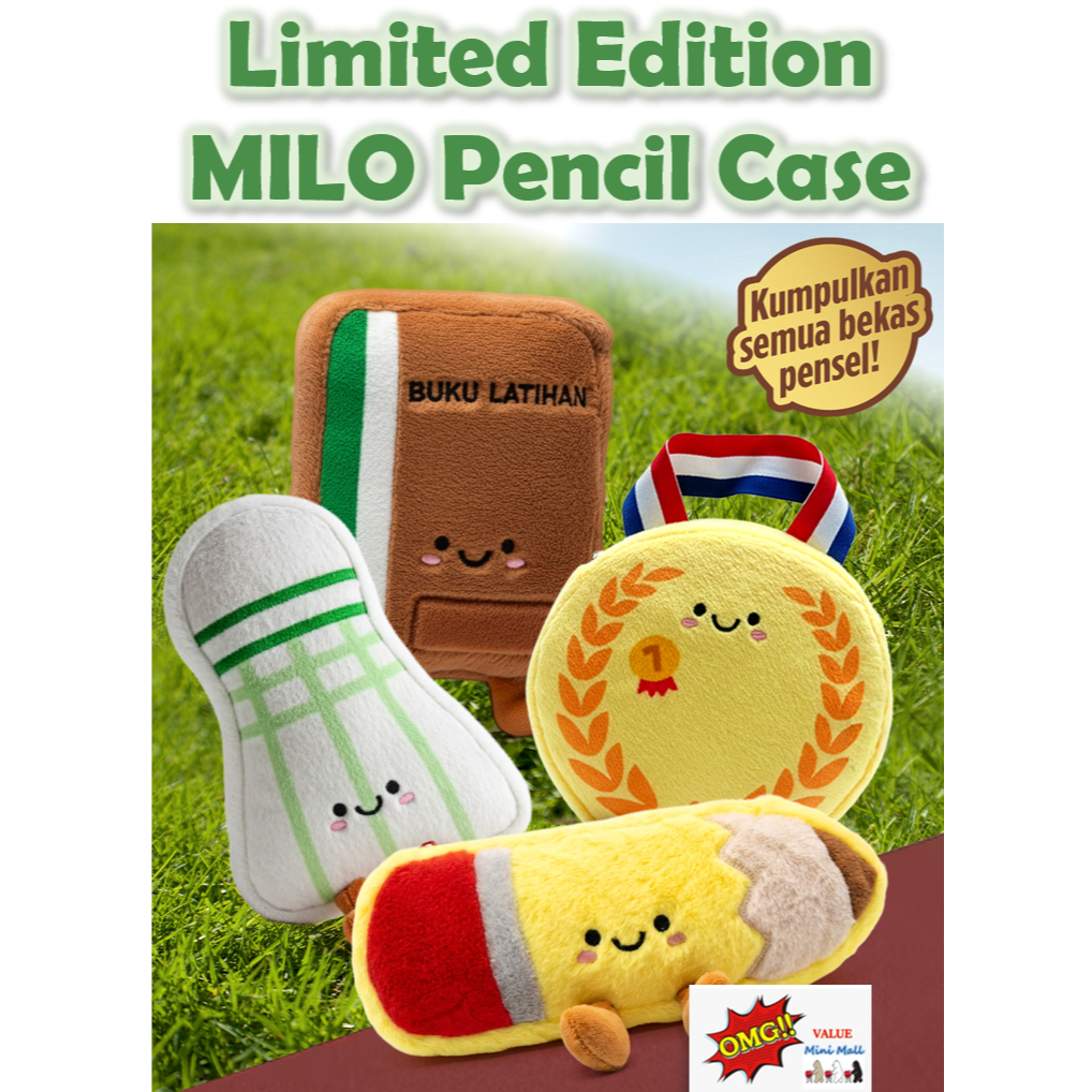 Milo Back To School Champion Pencil Case Plushie - Set Juara Sekolah ...
