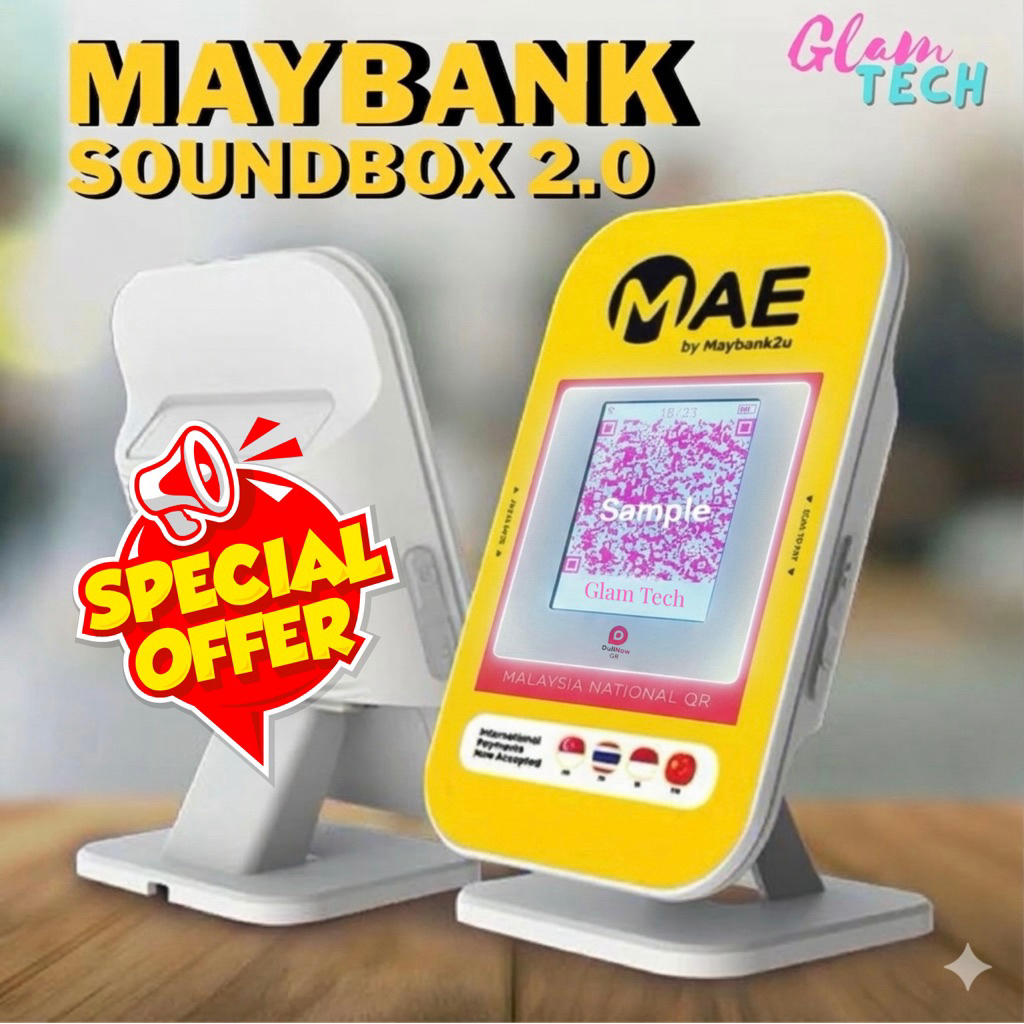 Maybank MAE Soundbox Ewallet speaker QRpay | Shopee Malaysia