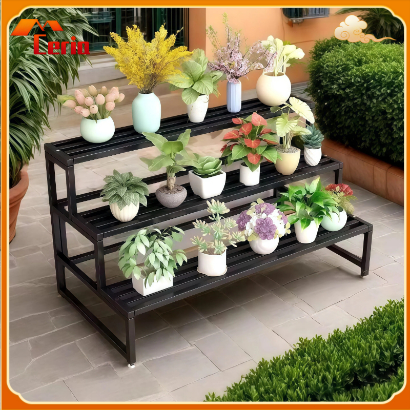 Carbon Steel Flower Frame Plant Pot Plant Rack Rustproof Flower Rack ...
