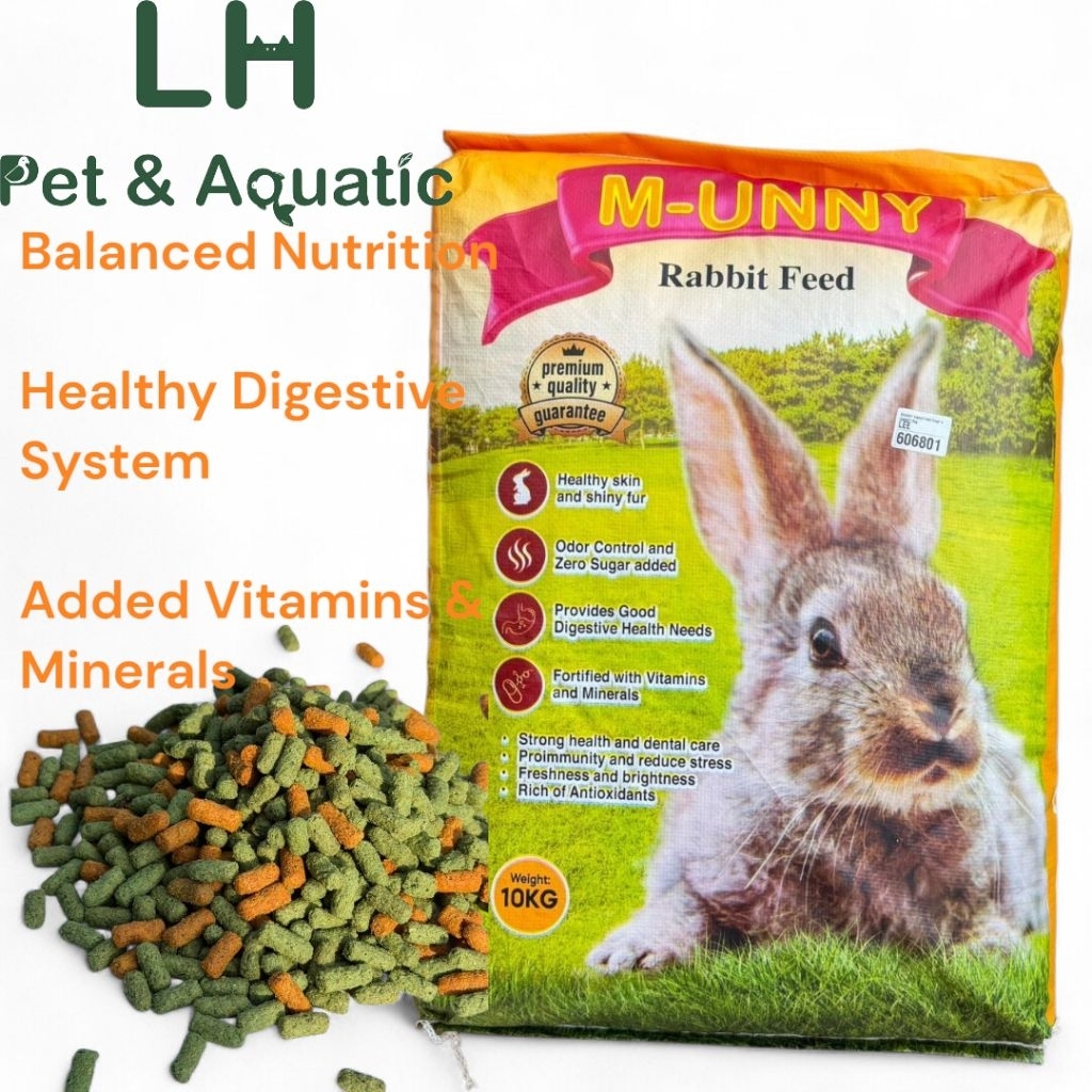 M-UNNY Rabbit Feed 1KG | Premium Rabbit Food | Arnab Pellet Makanan ...