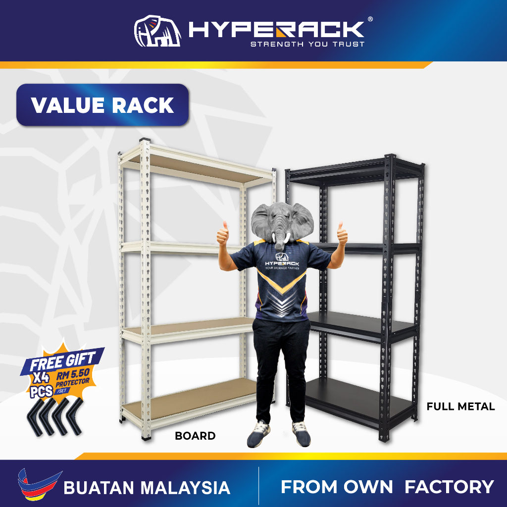 🔥HYPERACK ™️ [Ready Stock] Value Rack Boltless Rack 4 Levels Kitchen ...