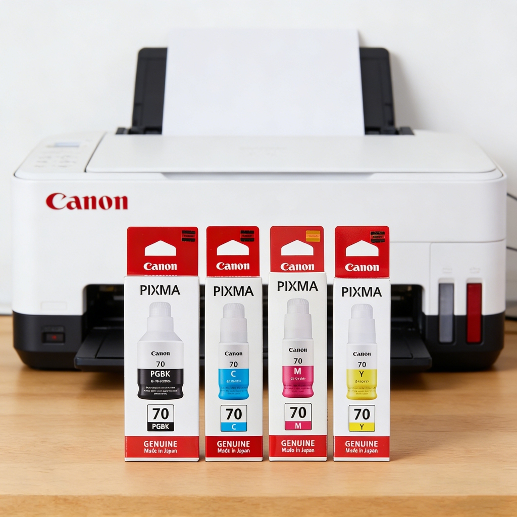 Canon Original GI-70 Bottle Ink Black Cyan Magenta Yellow GI70 GI 70 ...