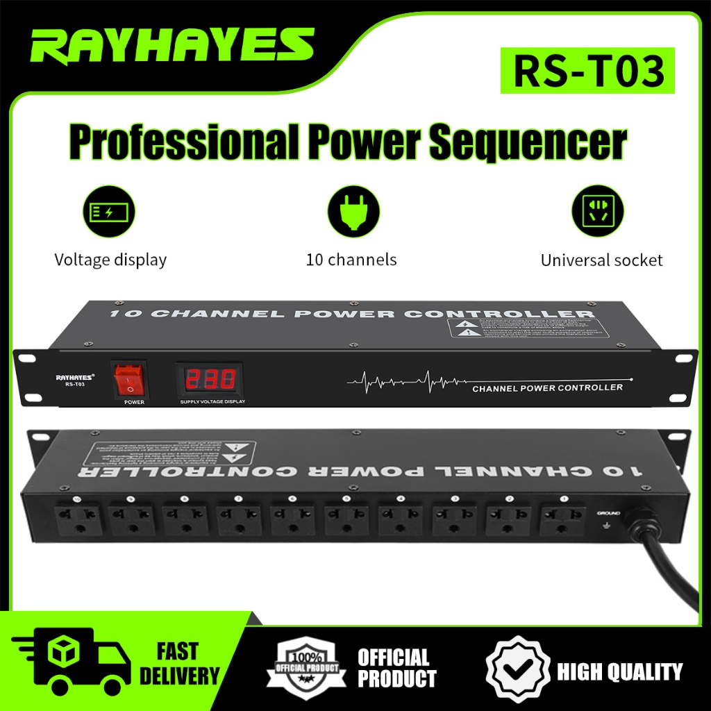 RAYHAYES Audio Power Switch 10 Channel Power Controller Stage ...