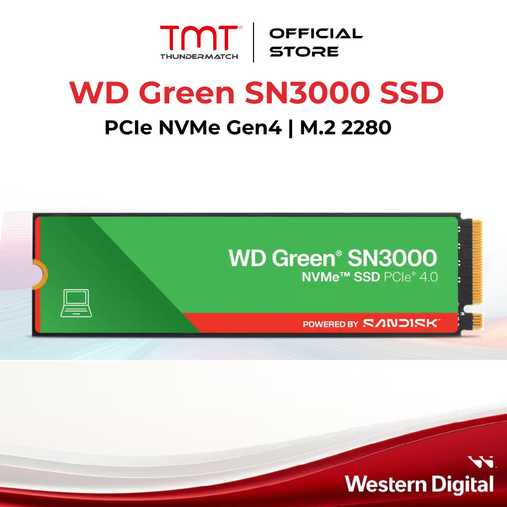 WD GREEN SN3000 M.2 2280 PCIe NVMe Gen4 SSD | 1TB | Shopee Malaysia