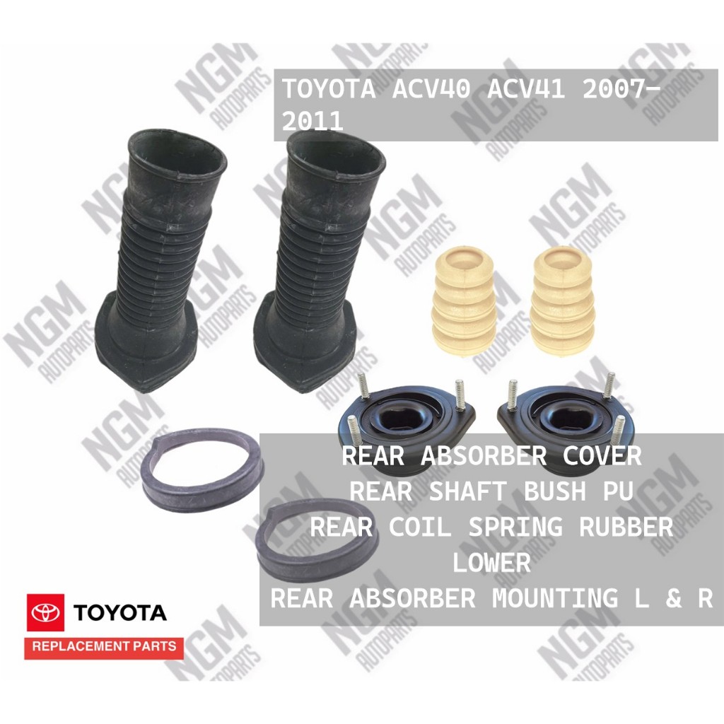 TOYOTA CAMRY 2007-2011 REAR ABSORBER MOUNTING COVER SHAFT BUSH COIL ...