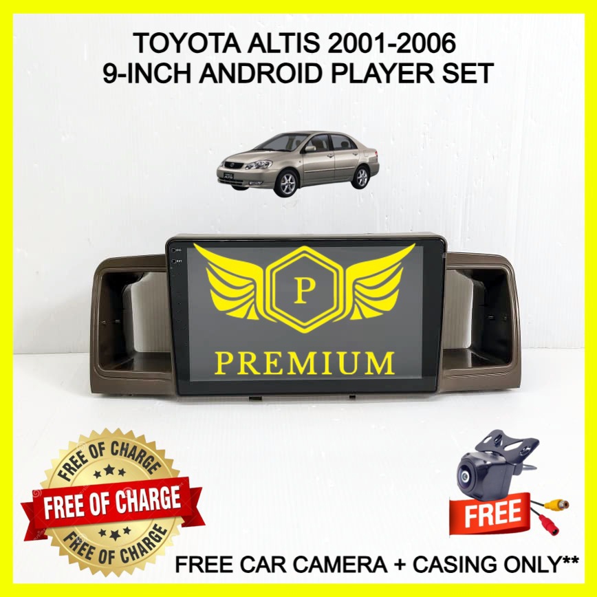 TOYOTA ALTIS 2001-2006 9INCH ANDROID PLAYER SET (FREE CAR CAMERA+CASING ...