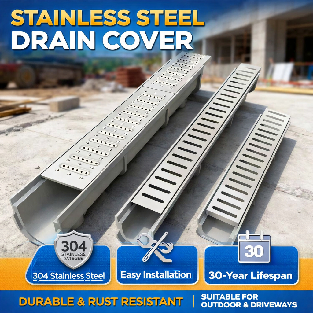 Stainless Steel Trench Cover Manhole Cover Manhole Frame Kitchen Gutter ...