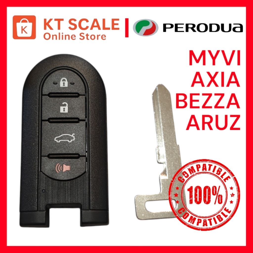 PERODUA MYVI AXIA BEZZA ARUZ REMOTE CONTROL SMART KEY | Shopee Malaysia