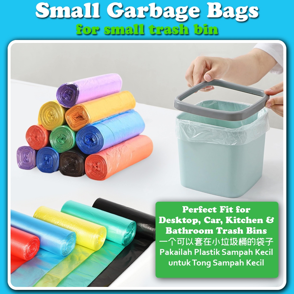 [𝟱𝟬𝗽𝗰𝘀] Small Garbage Bags (40cmx35cm) Trash Rubbish Waste Plastic Bag ...