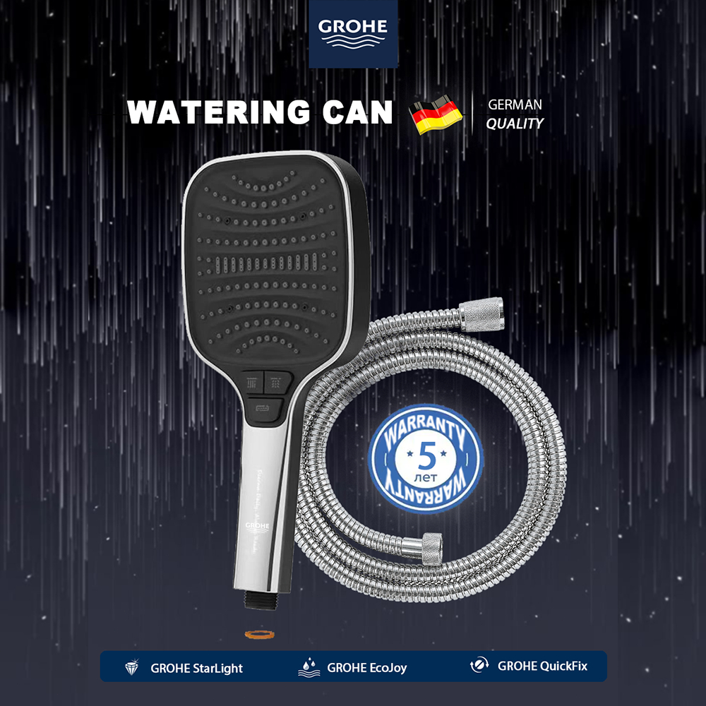 Grohe 2-in-1 High-Pressure Shower Set, 7Modes, Turbocharged, Water ...