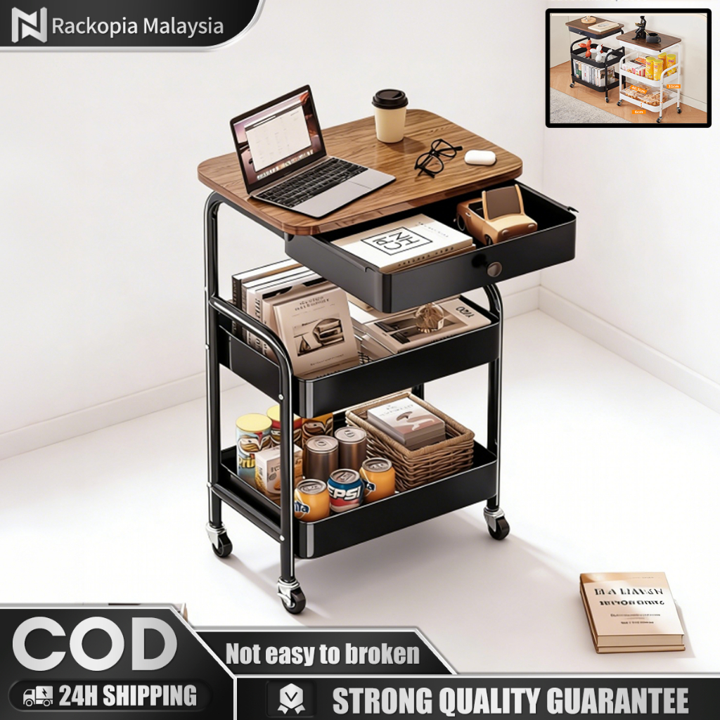 Trolley Shelves Household Movable Snack Trolleys Bedroom Bedside Side ...