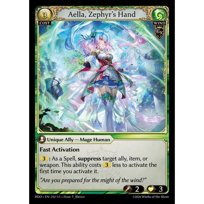 💥 Grand Archive TCG | Aella, Zephyr's Hand (SR) | EN-252 — RDO