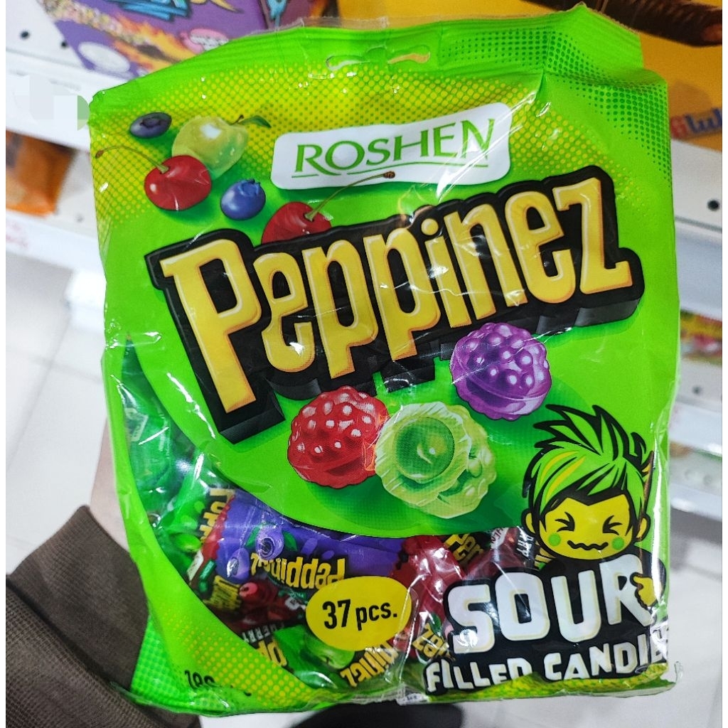 ROSHEN PEPPINEZ SOUR CANDY GULA - GULA KERAS MASAM (180GM) | Shopee ...
