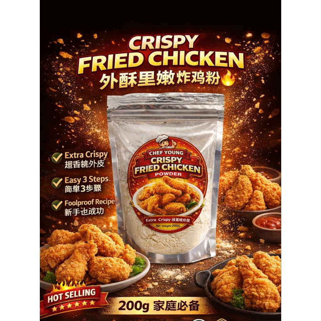 CHEF Young Crispy Fried Chicken Original 200G | Shopee Malaysia