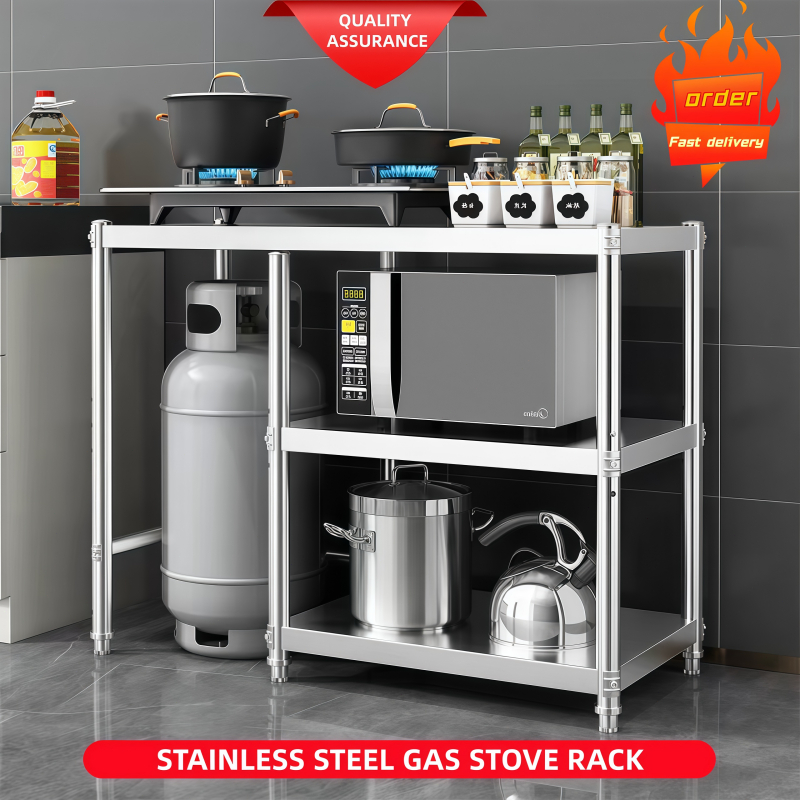 Stainless Steel Gas Rack Kitchen Rack Dapur Rak Dapur Kitchen Organizer ...