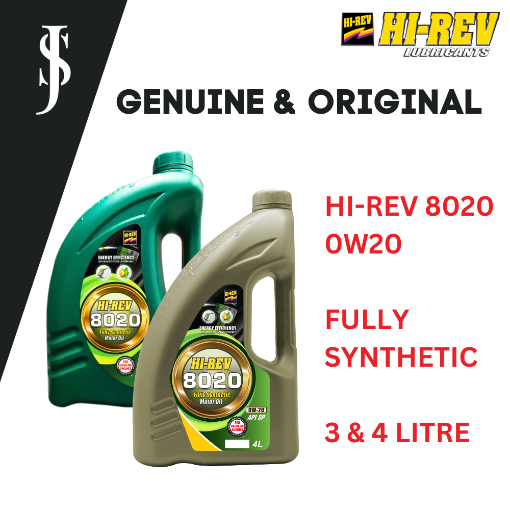 HI-REV 8020 Fully Synthetic Engine Oil Motor Oil Lubricant Minyak Hitam ...