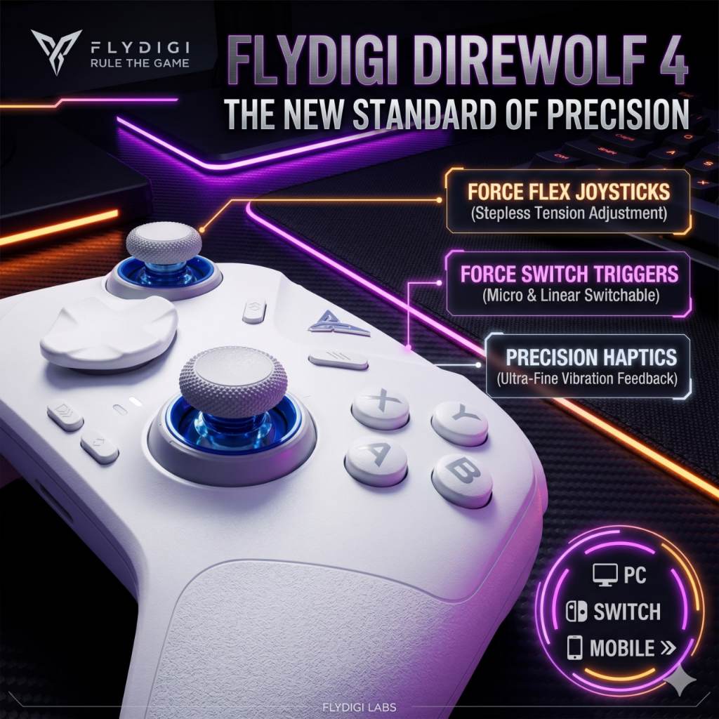 [READY STOCK] Flydigi Direwolf 4 Wireless Gaming Controller - PC/Switch ...