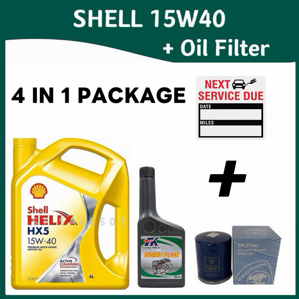Shell Helix HX5 15W40 Mineral Engine Oil (4 Liter) For Toyota , Honda ...