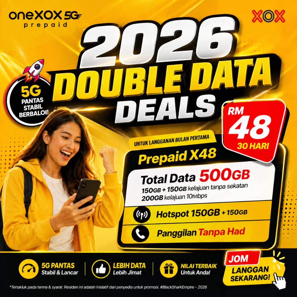 ONEXOX 5G Prepaid SIM 500GB TERMASUK BULAN PERTAMA | Shopee Malaysia