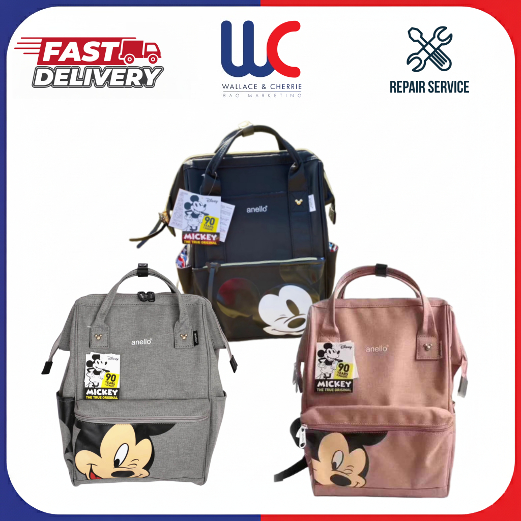 Anello Mickey Travel Backpack School Bag Mummy Bag with Mickey Lining  Waterproof Waterproof | Shopee Malaysia
