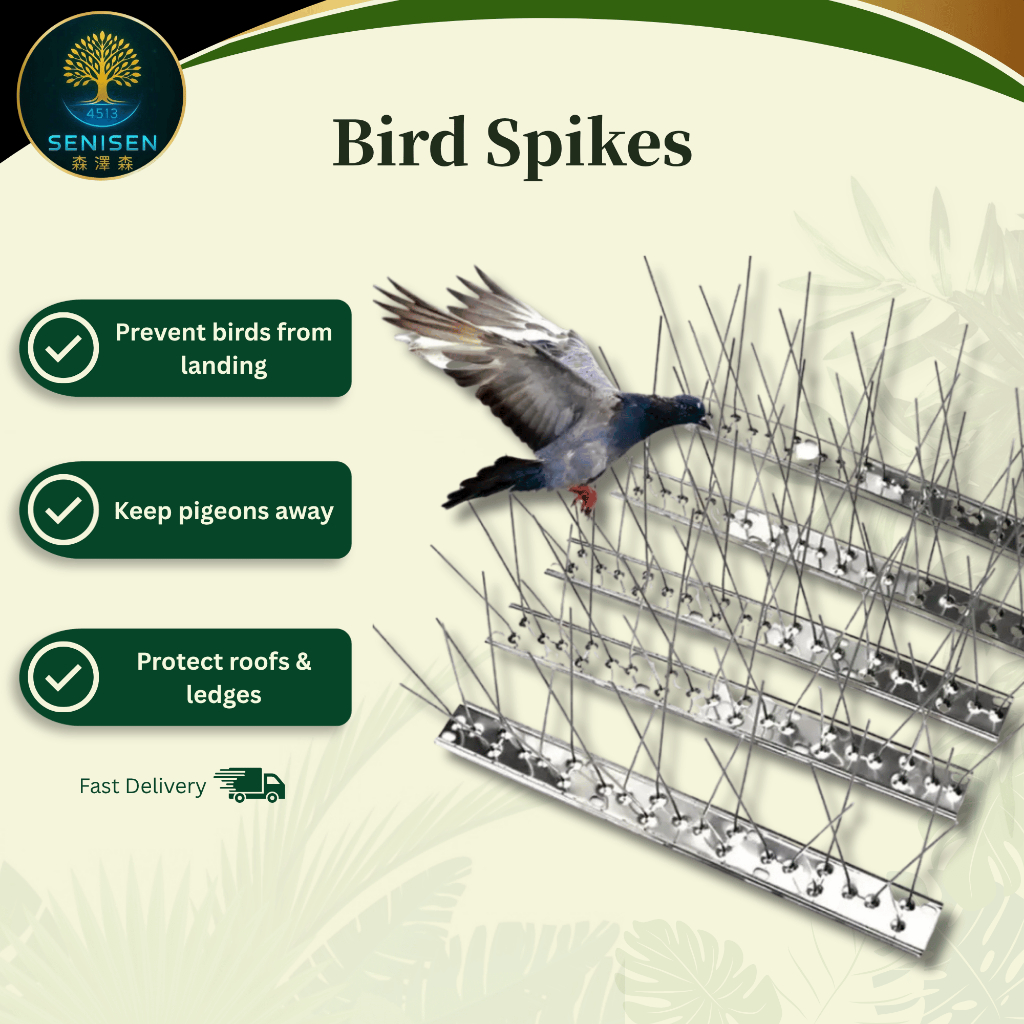 Bird Spikes Anti Pigeon Spikes Stainless Steel Bird Deterrent Roof ...