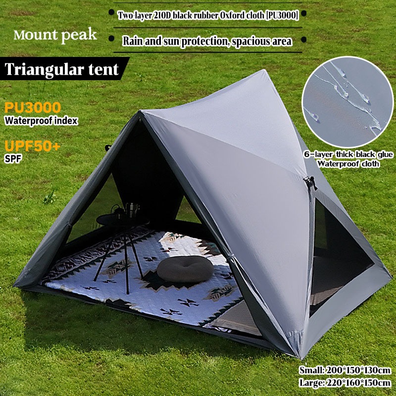 Mount peak Beach triangular tent, portable outdoor camping tent, fully ...