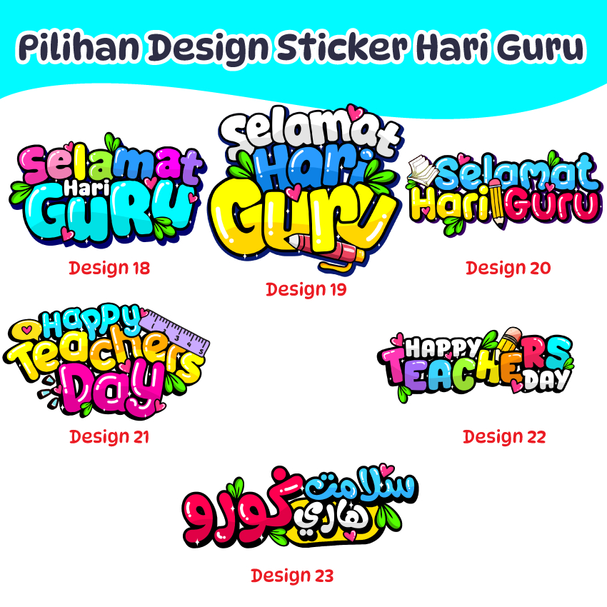 STICKER UCAPAN SELAMAT HARI GURU / HAPPY TEACHERS DAY | Shopee Malaysia