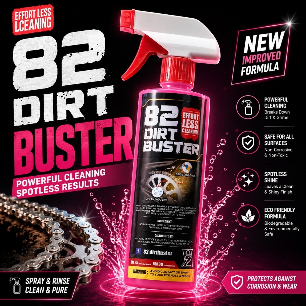 82 Dirt Buster Cleaner Degreaser Nonchemical Chain Cleaner Engine ...