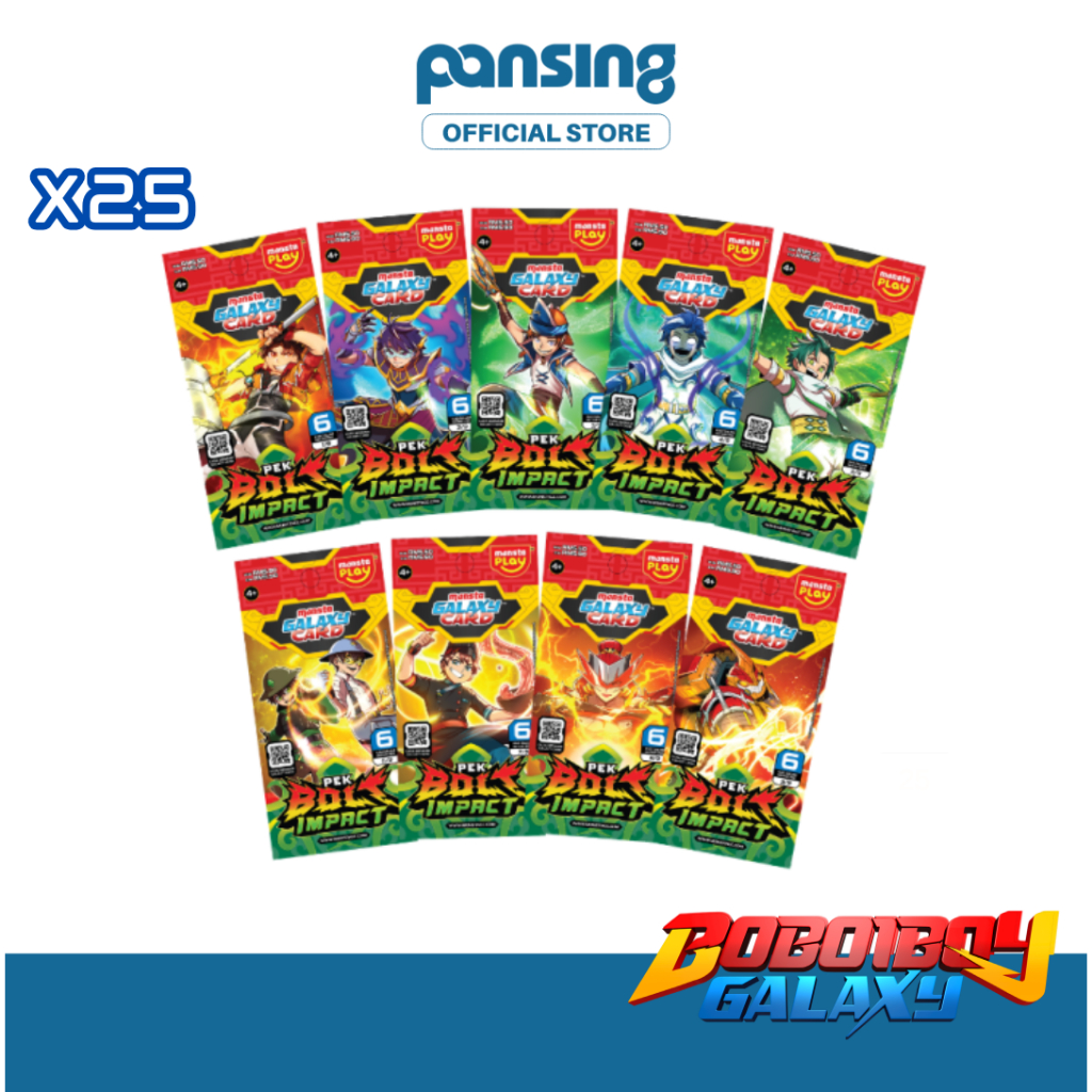 MONSTA Galaxy Card Pek Bolt Impact Trading Cards - 25 Packs | Shopee ...