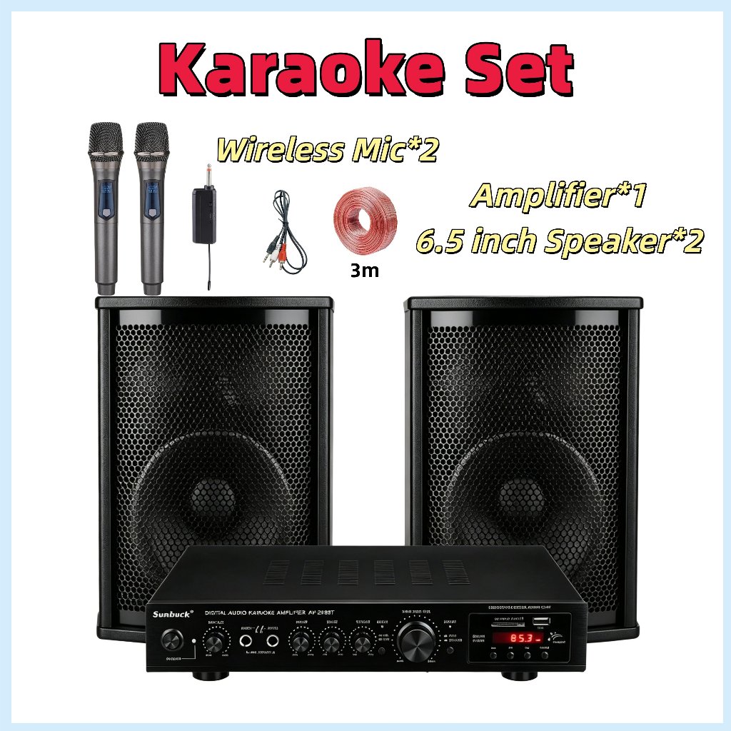 Home Karaoke Power Bluetooth Amplifier Set 5-Channel Amplifier Set 6.5 ...