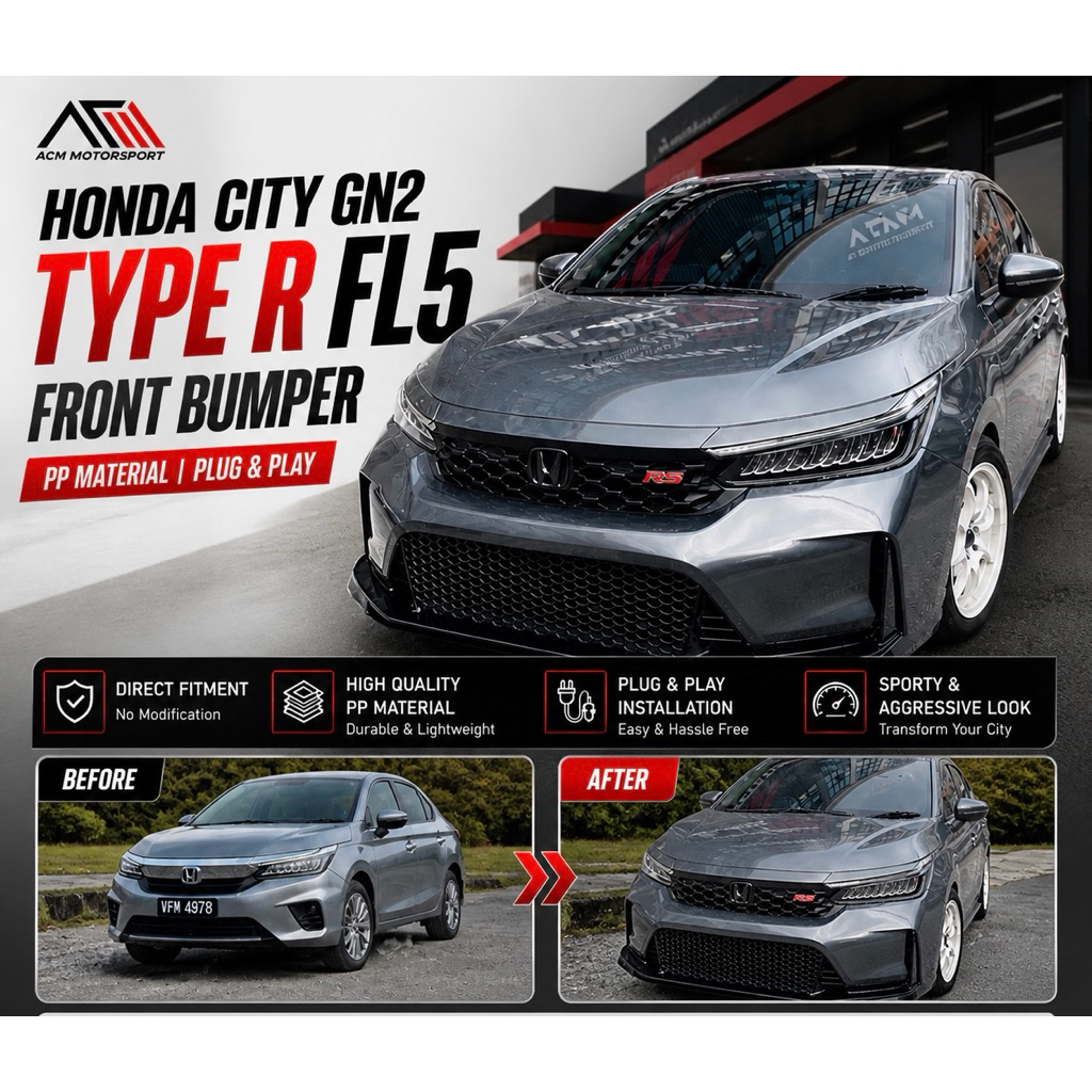 Honda city gn2 FL5 type R bodykit PP | Shopee Malaysia