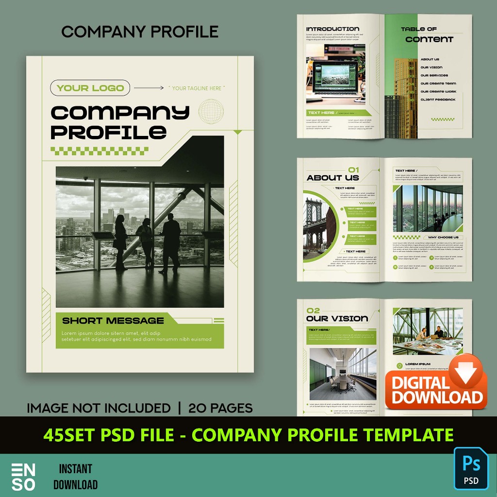 45Set PSD Files - Company Profile Template | Self Edit PHOTOSHOP ...