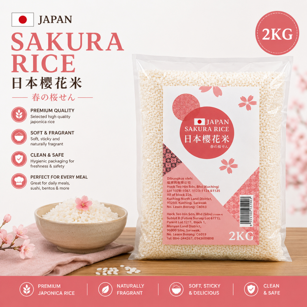 Japan Sakura Rice 2KG | Premium Japonica Rice | Soft & Fragrant ...