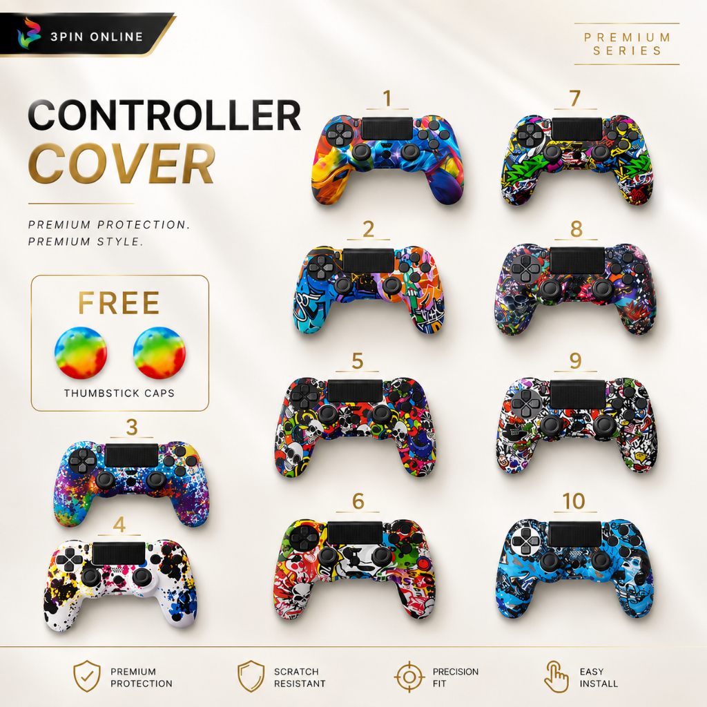 PS4 Soft Silicone Rubber Controller Skin Case Gel Protective Cover For ...