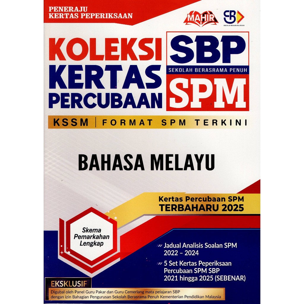 BUKU RUJUKAN ( 2026 ) : KOLEKSI KERTAS PERCUBAAN SBP SPM KSSM FORMAT ...