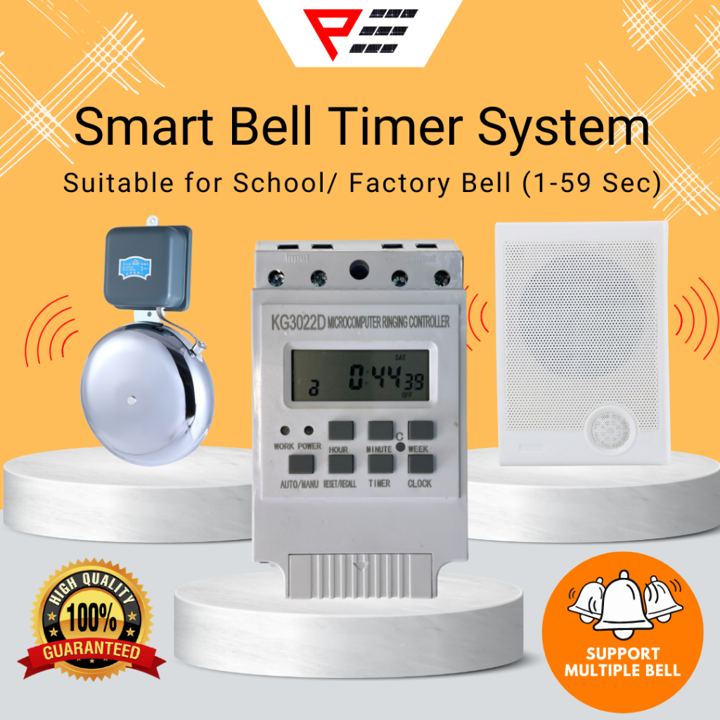 KG3022D Automatic Microcomputer Ringing Bells Timer Factory Bell School ...