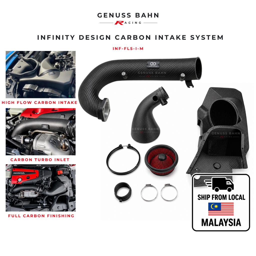 INFINITY DESIGN Air Intake With Carbon Inlet Pipe | Gloss/Matte CF ...