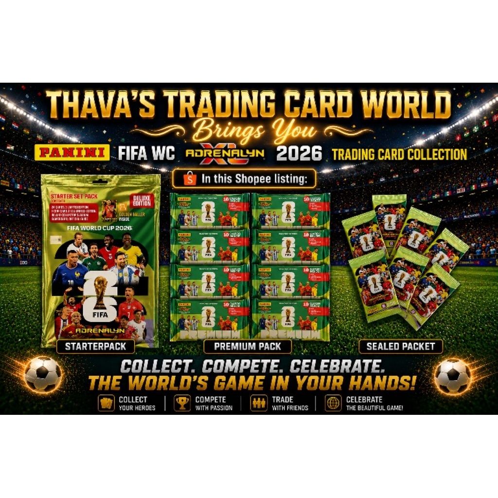 Panini FIFA World Cup Adrenalyn XL 2026 Starterpack, Premium Pack ...