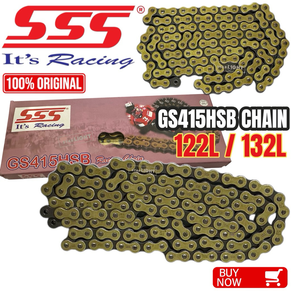 SSS GS 415 HSB GOLD SERIES RACING CHAIN 122L/ 132L | Shopee Malaysia