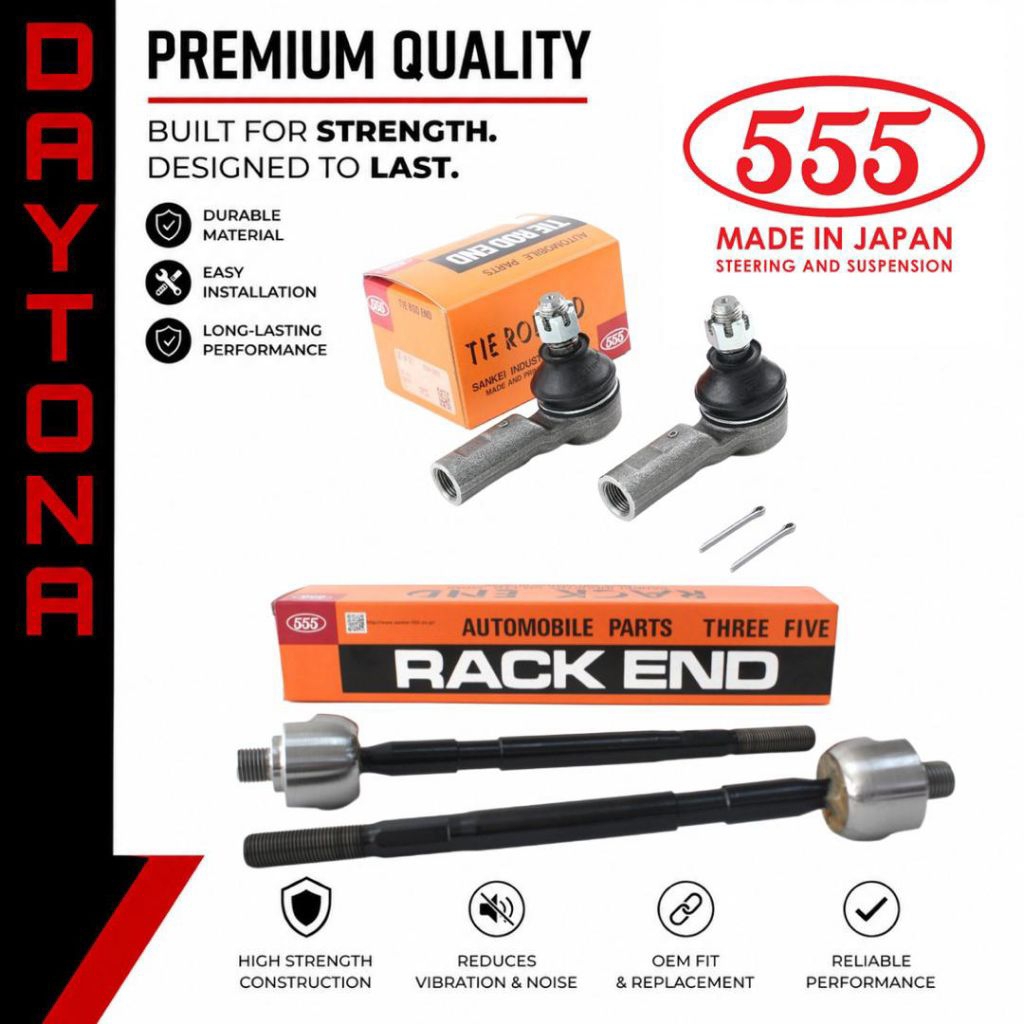 PERODUA MYVI LAGIBEST TIE ROD END , RACK END , JAPAN 555 BRAND | Shopee ...