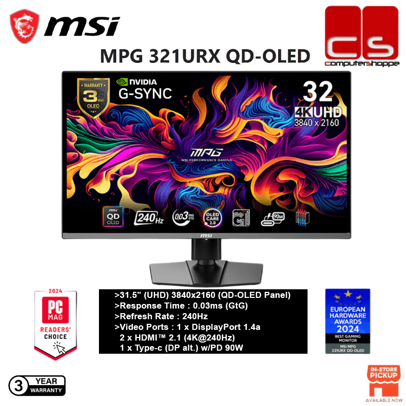 MSI MPG 321URX QD-OLED 31.5